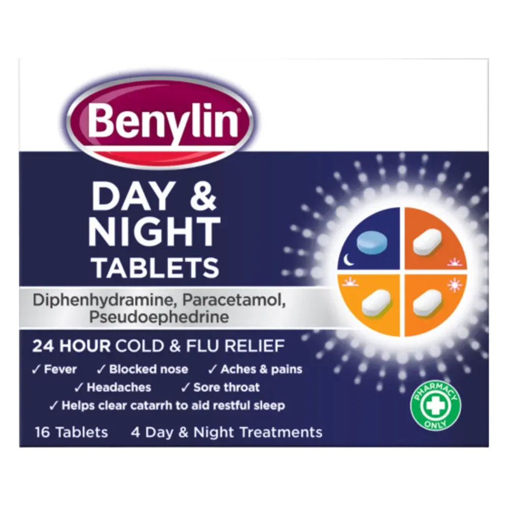 Benylin Day & Night Cold & Flu Relief Tablets 16ct