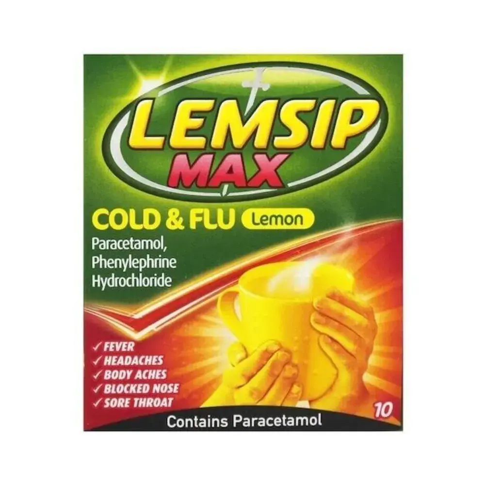 Lemsip Max Cold & Flu Lemon - 10 Sachets