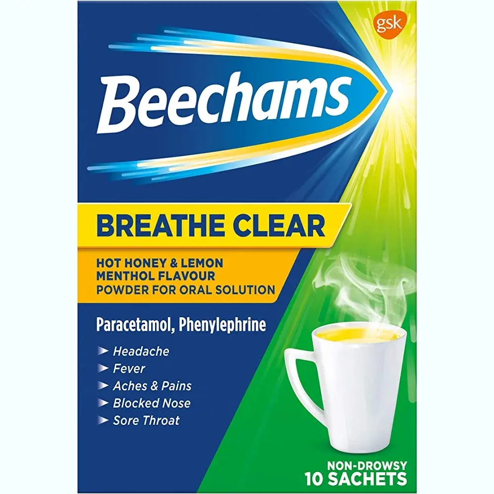Beechams Breathe Clear Hot Honey & Lemon 10 Sachets