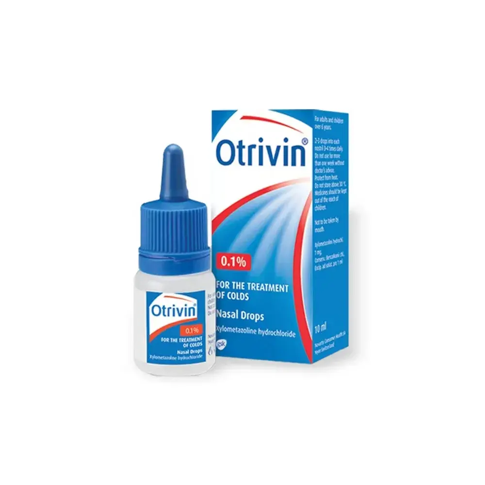 Otrivin 0.1% Nasal Drops 10ml - Cold Relief
