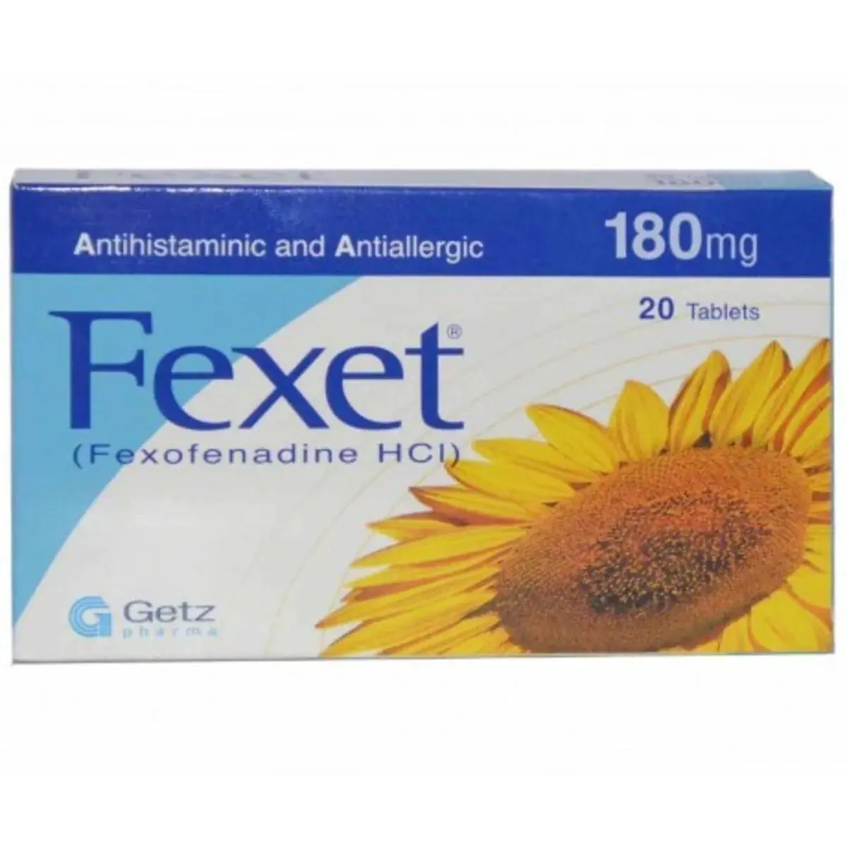 Fexet 180mg Antihistamine Tablets - 20 Count