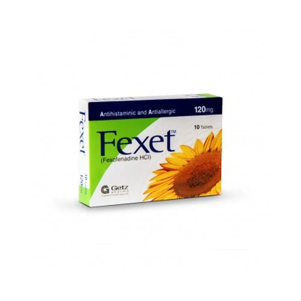 Fexet 120mg Antihistamine Tablets - 10 Count