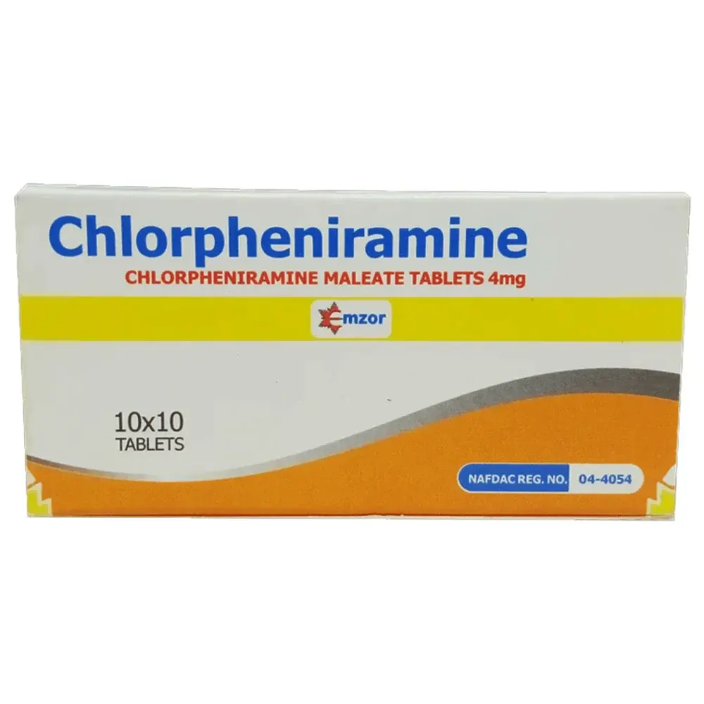 Chlorpheniramine Maleate 4mg Tablets - 100ct