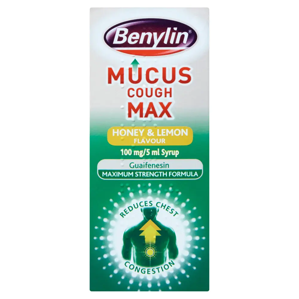 Benylin Mucus Cough Max Honey & Lemon Syrup 100mg/5ml