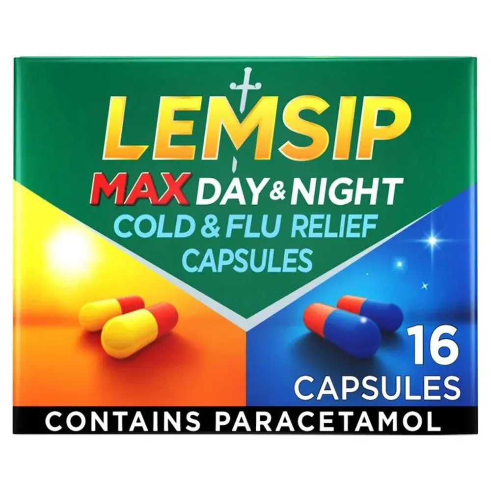 Lemsip Max Day & Night Cold & Flu Relief 16 Caps