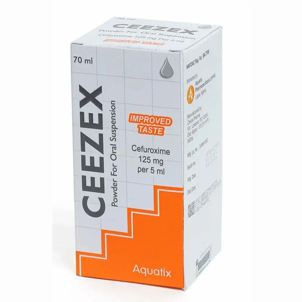 Ceezex 125mg/5ml Oral Suspension 70ml Bottle