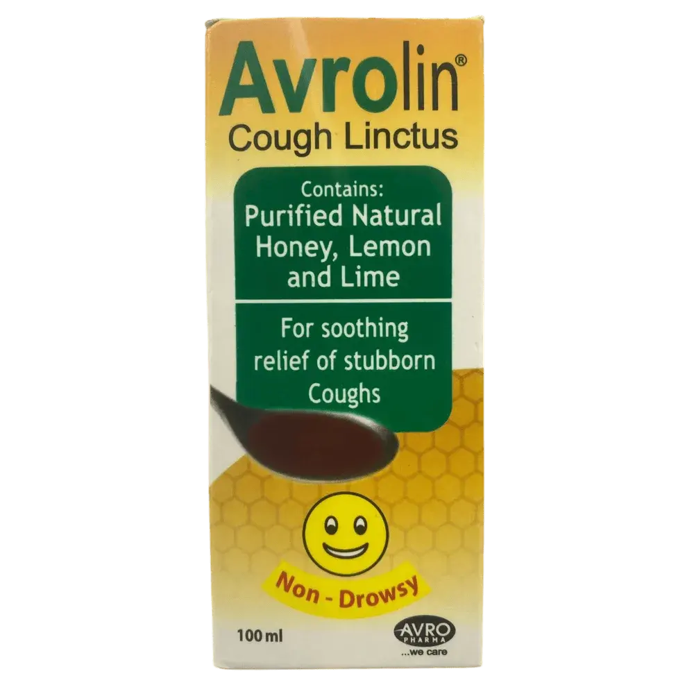 Avrolin Cough Linctus Natural Honey Lemon Lime 100ml