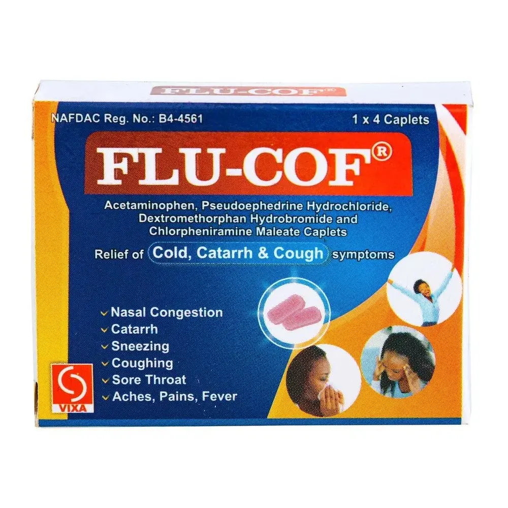Flu-Cof Cold & Cough Relief 1x4 Caplets