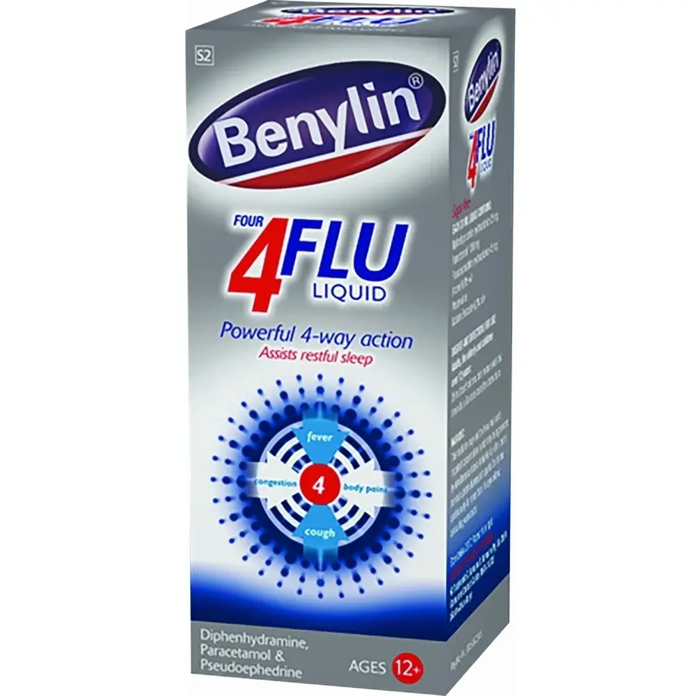 Benylin 4 Flu Liquid Cold & Flu Relief 150ml