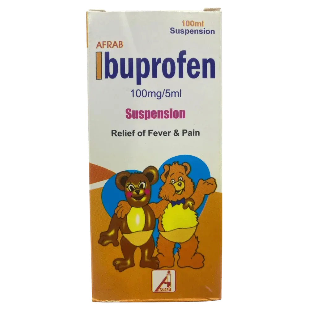 Afrab Ibuprofen 100mg/5ml Suspension 100ml