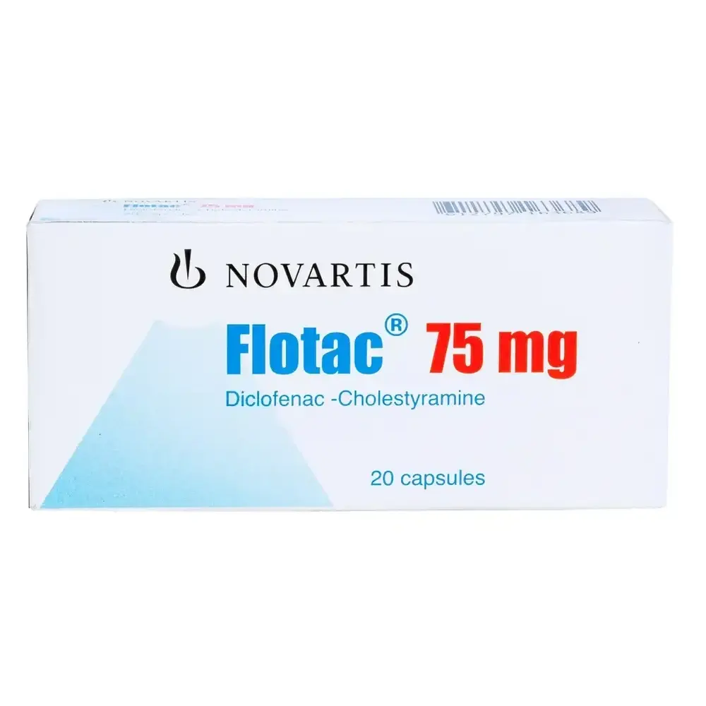 Flotac 75mg Diclofenac-Cholestyramine Capsules (20ct)