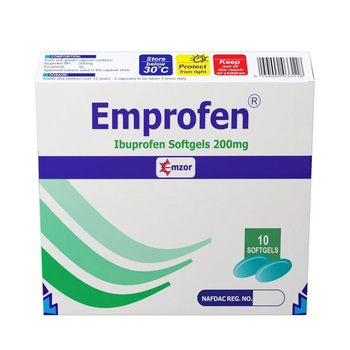 Emprofen Ibuprofen Softgels 200mg 10ct