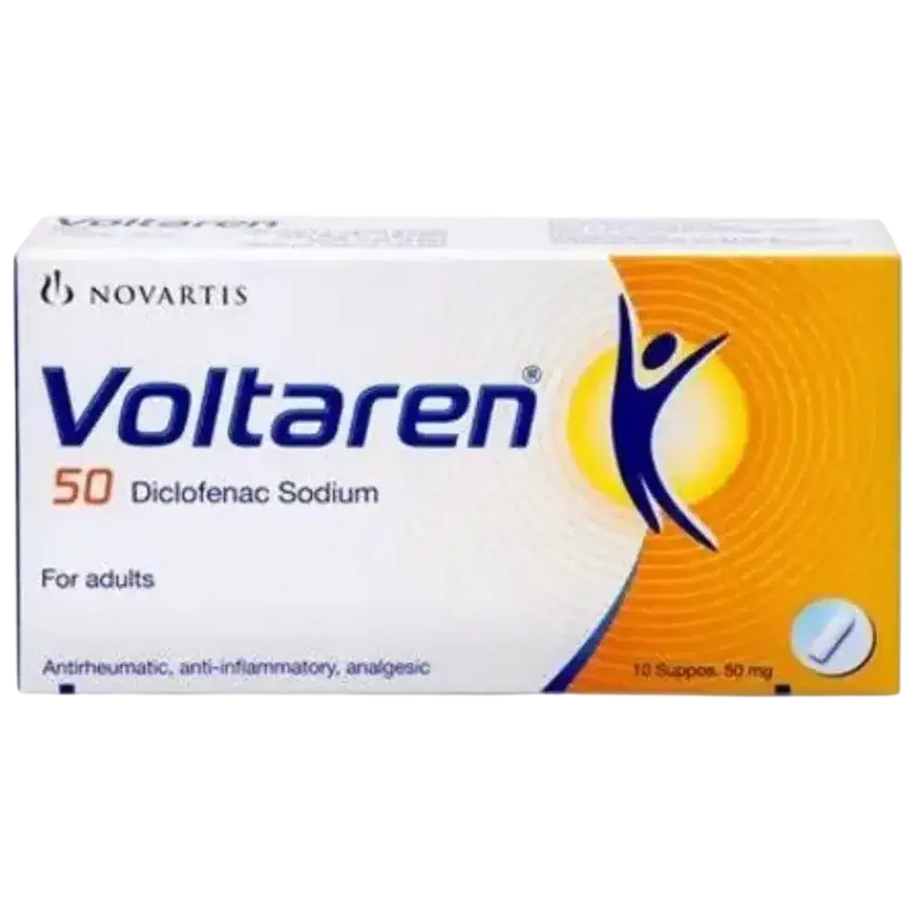 Voltaren 50mg Diclofenac Sodium - 10 Suppositories