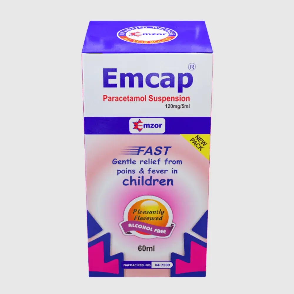 Emcap Paracetamol Suspension 120mg/5ml 60ml