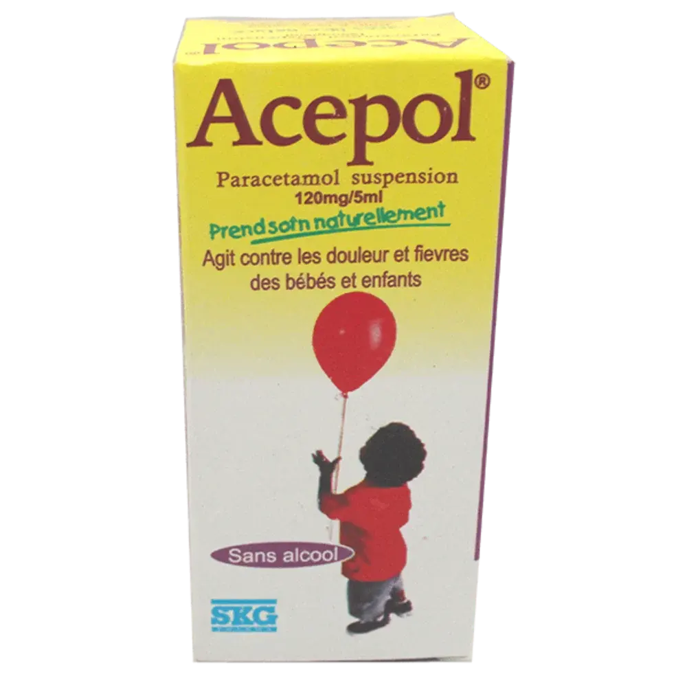 Acepol Paracetamol Suspension 120mg/5ml 100ml