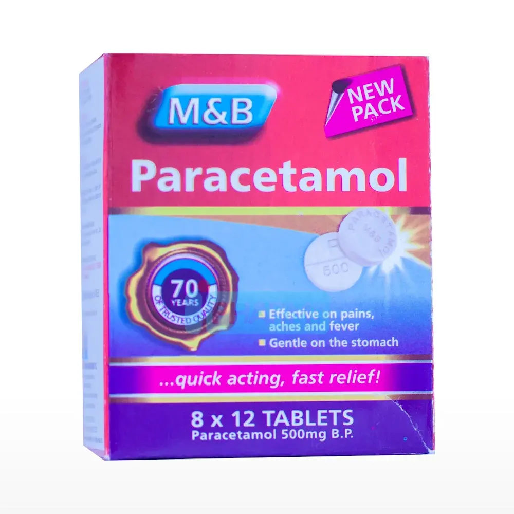 M&B Paracetamol 500mg 8x12 Tablets