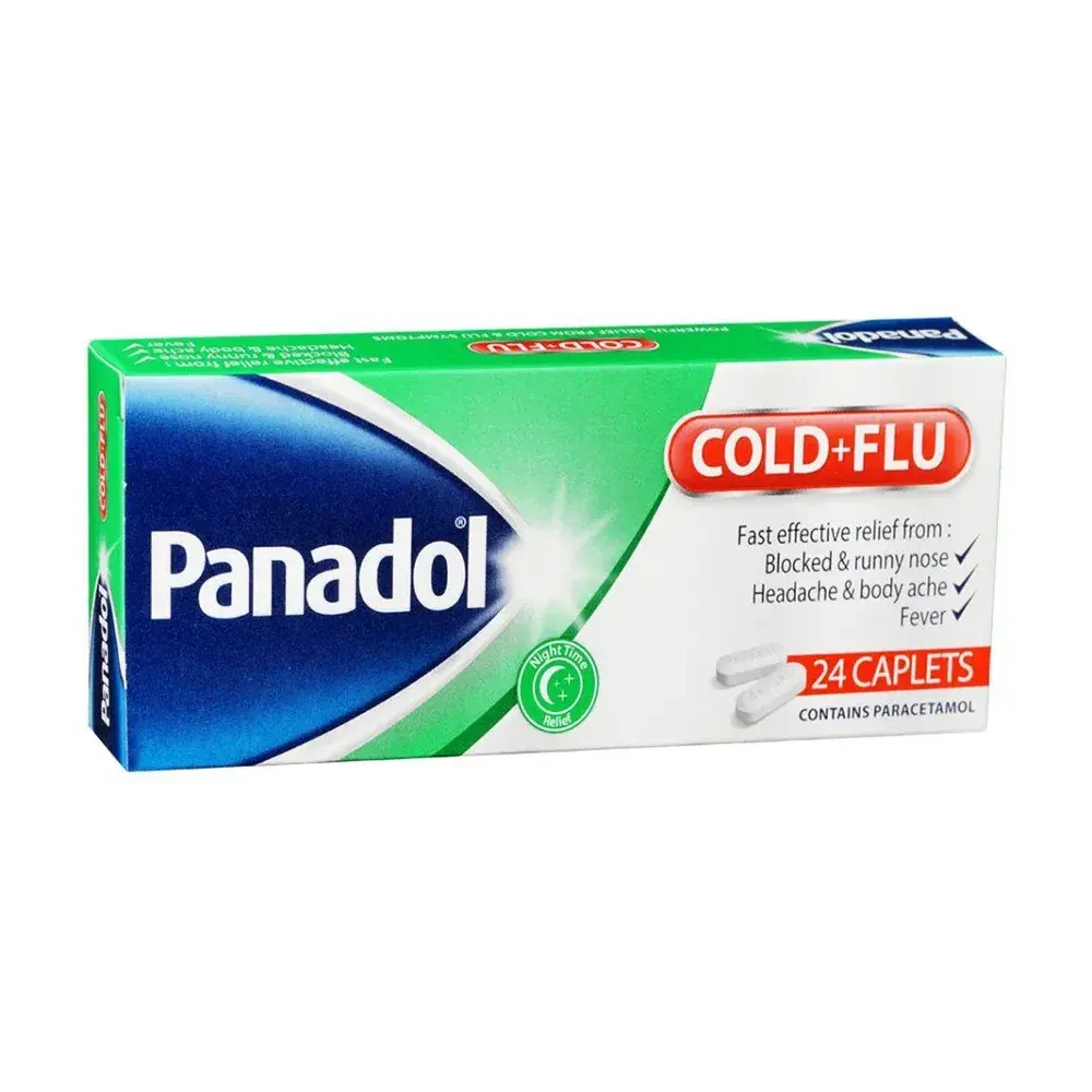 Panadol Cold+Flu 24 Caplets - Fever & Pain Relief