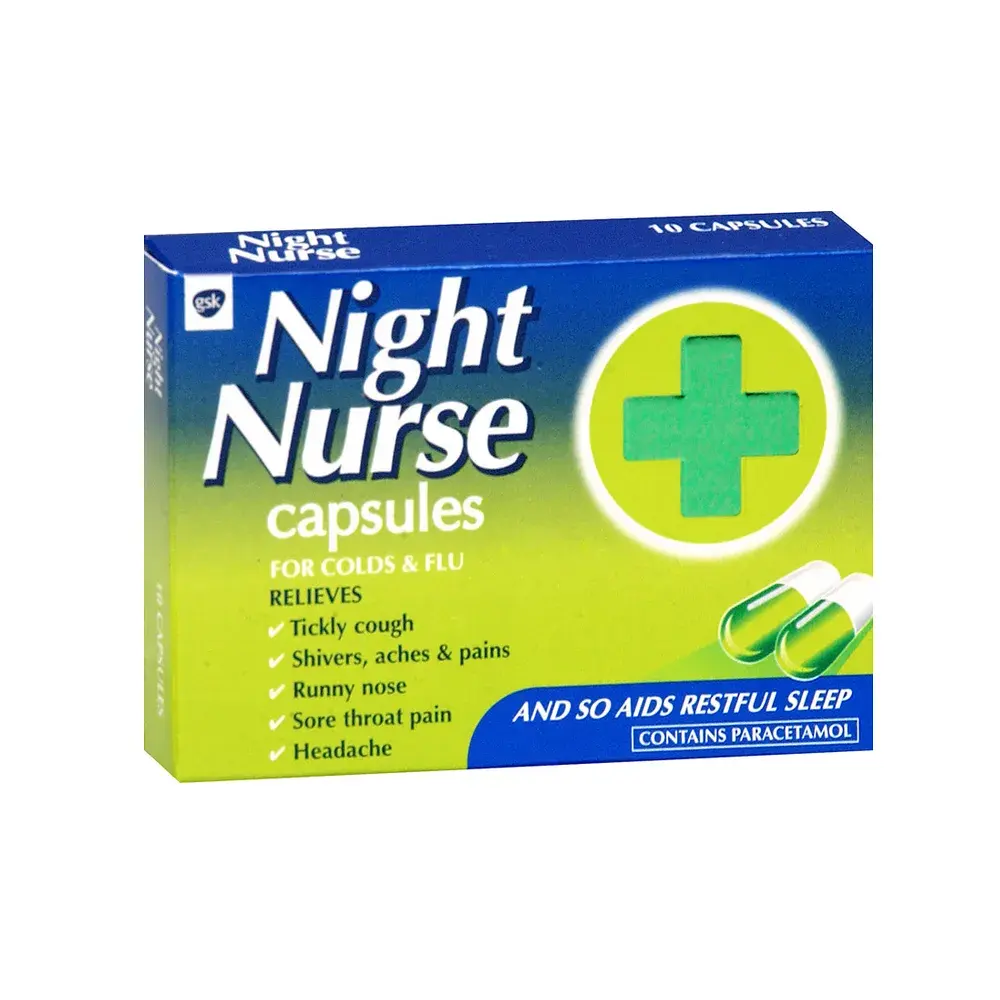 Night Nurse Cold & Flu Capsules - 10 Pack