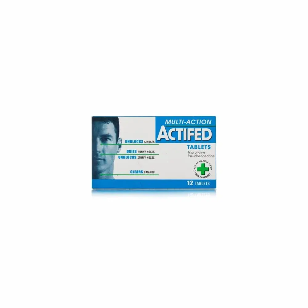Actifed Multi-Action Decongestant Tablets 12ct
