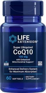 Life-Extensions Super Ubiquinol CoQ10 with Enhanced Mitochondrial Support 100mg -60 Softgels