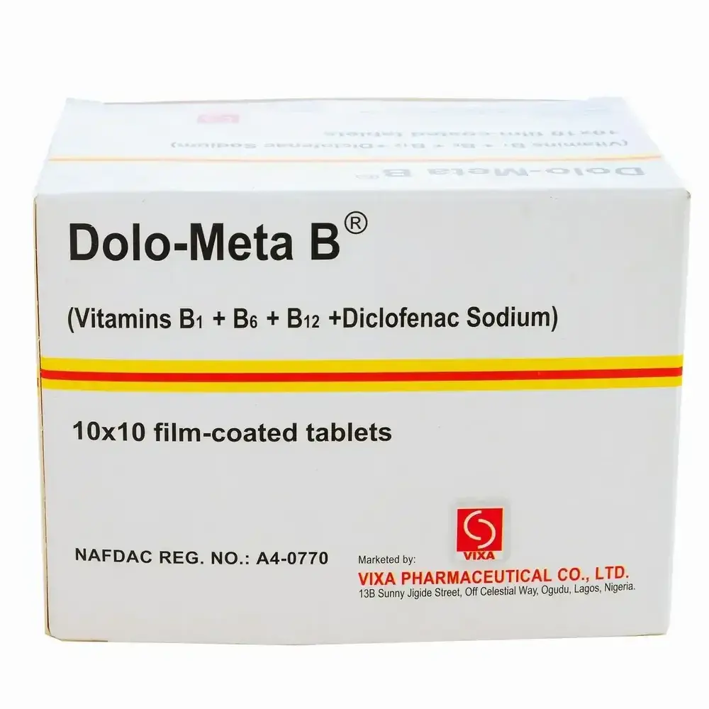 Dolo-Meta B Film-Coated Tablets (10x10 Tablets)