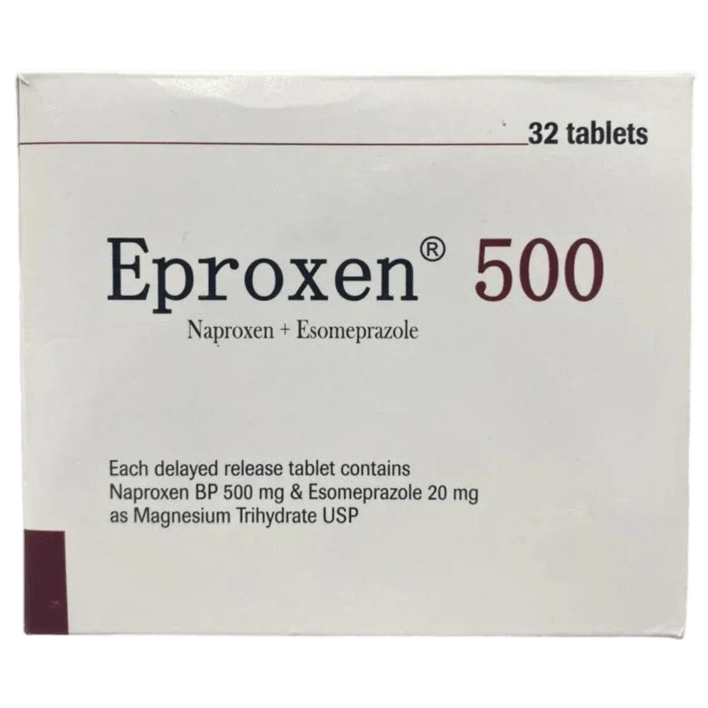 Eproxen 500 - Naproxen + Esomeprazole 32 Tablets